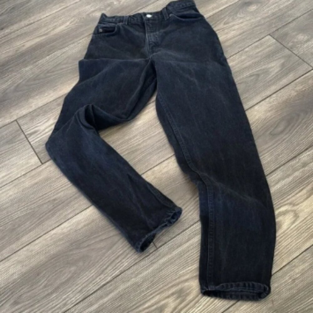 Rare Vintage orange tab 1990’s black Levi's 15951 relaxed fit tapered leg size 6